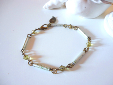Armkettchen silber bronze aus Kaffeekapsel Recycling